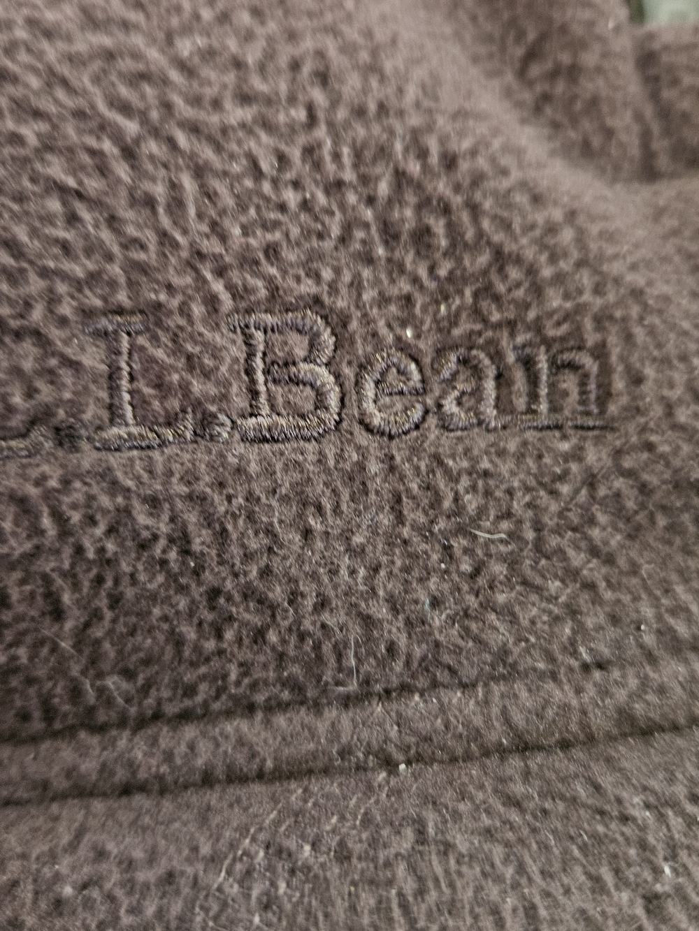 L.L. Bean Chocolate Brown Fleece Hoodie - Picture 2 of 5